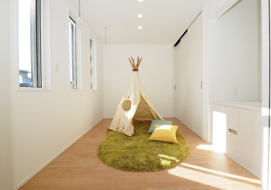 和室の代わりに作ったお部屋は、しばらくはランドリールームに。