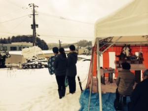 雪の中での地鎮祭!!!