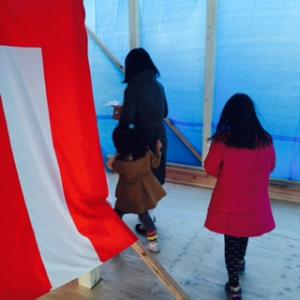 しっかりお母さんと一緒に。