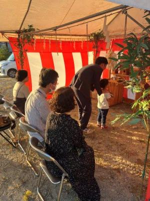 夕方の地鎮祭